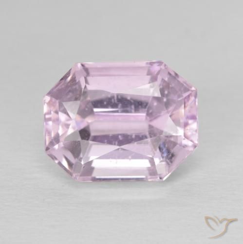 5.19ct 天然 浅粉色 紫锂辉石, 祖母绿式切割, VS
