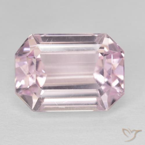 15.55ct 天然 浅淡粉色 紫锂辉石, 祖母绿式切割, VS