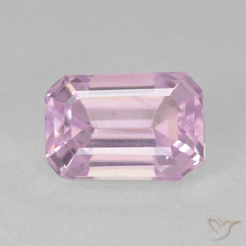 3.87ct 天然 樱桃粉色 紫锂辉石, 祖母绿式切割, VVS