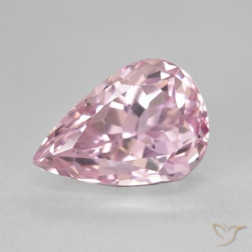 8.63ct 天然 浅粉色 紫锂辉石, 梨形, VVS