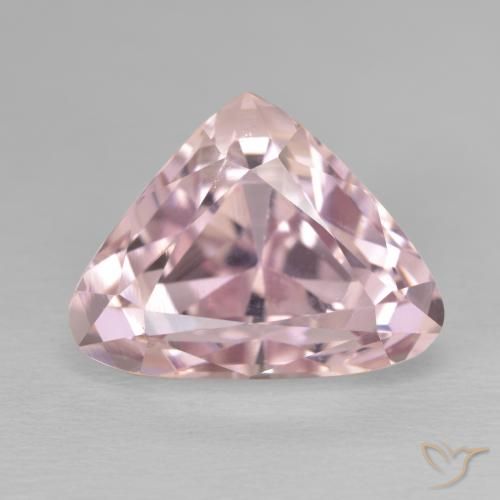 14.35ct 天然 浅淡粉色 紫锂辉石, 胖三角形, VVS-VS