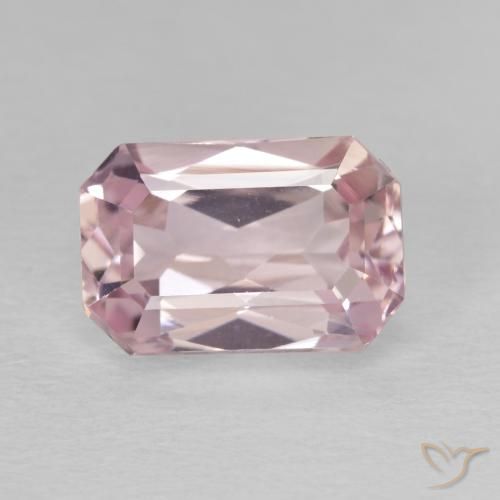 5.15ct 天然 Medium Light-Pink 紫锂辉石, 祖母绿式切割, VVS-VS