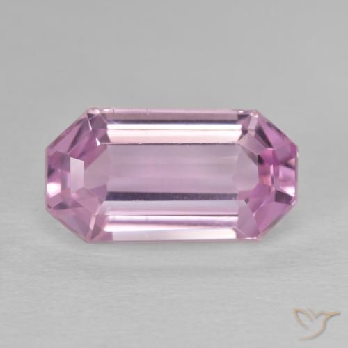 6.47ct 天然 非常浅的皇家紫粉色 紫锂辉石, 祖母绿式切割, VVS-VS
