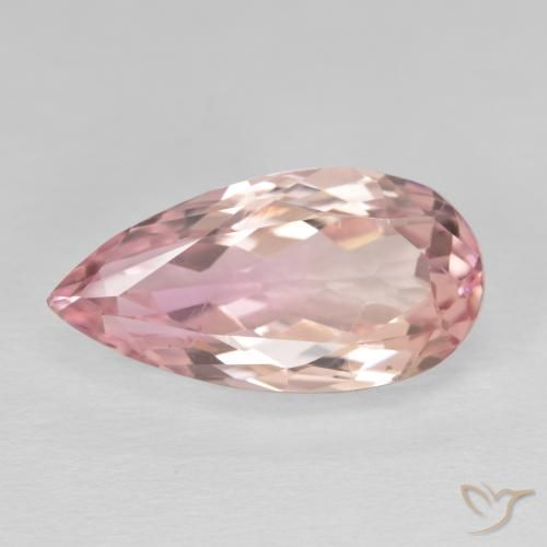 11.50ct 天然 橙粉色 紫锂辉石, 梨形, VVS-VS