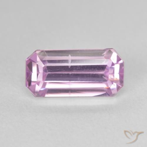 3.79ct 天然 泡泡糖粉色 紫锂辉石, 祖母绿式切割, VS