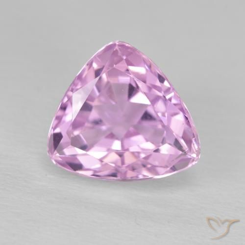 5.02ct 天然 非常浅的皇家紫粉色 紫锂辉石, 胖三角形, VS