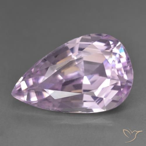 16.56ct 天然 紫粉色 紫锂辉石, 梨形, VVS-VS