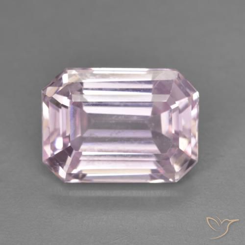 5.78ct 天然 非常浅的粉红色调 紫锂辉石, 祖母绿式切割, VVS-VS