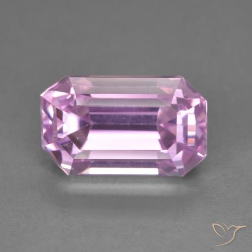 7.43ct 天然 皇家紫粉色 紫锂辉石, 祖母绿式切割, VVS-VS