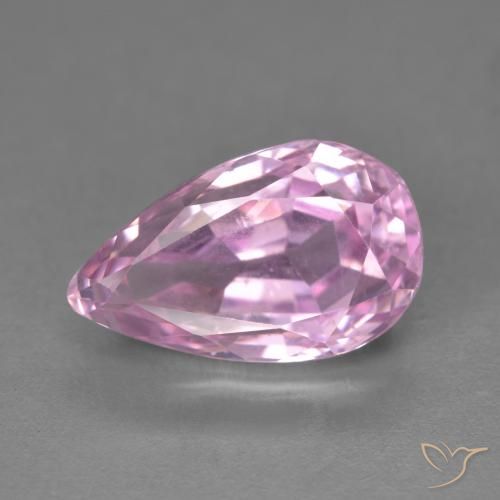 7.03ct 天然 樱桃粉色 紫锂辉石, 梨形, VVS