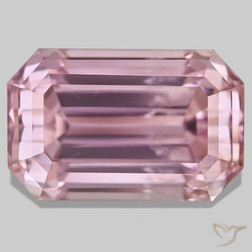 61.71克拉天然粉色紫锂辉石，祖母绿式切割，25×16毫米，VS