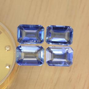 4.90天然蓝晶石，祖母绿式切割，7×5.1毫米，VS-SI