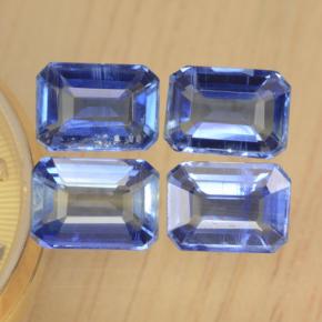 4.90天然蓝晶石，祖母绿式切割，7×5.1毫米，VS-SI