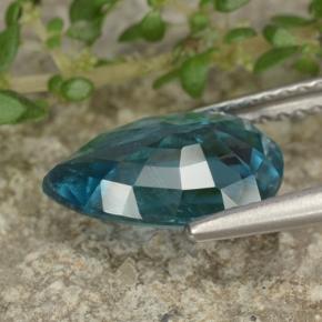 2.80克拉天然蓝晶石，梨形，VS