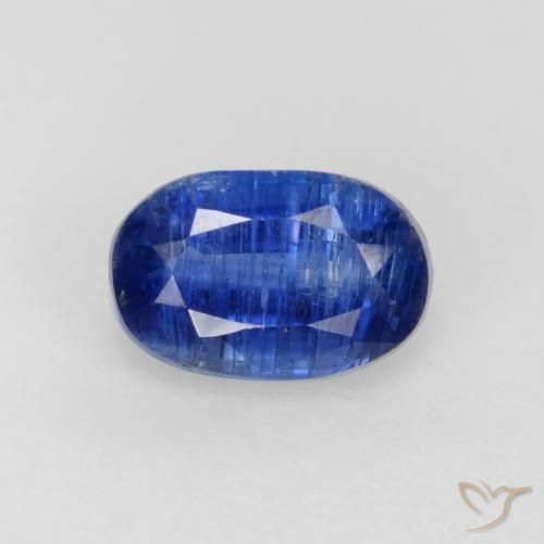 0.74ct 天然 暗蓝色 蓝晶石, 椭圆形, SI-I1