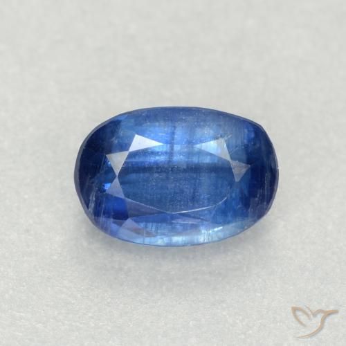 0.76ct 天然 暗蓝色 蓝晶石, 椭圆形, SI-I1