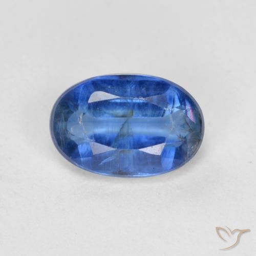 0.64ct 天然 暗蓝色 蓝晶石, 椭圆形, SI-I1