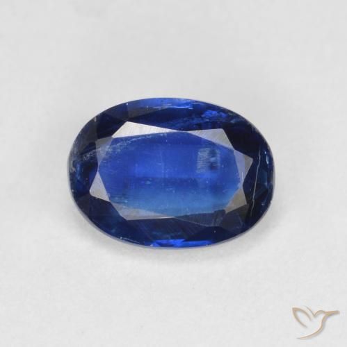 0.96ct 天然 暗蓝色 蓝晶石, 椭圆形, VS-SI