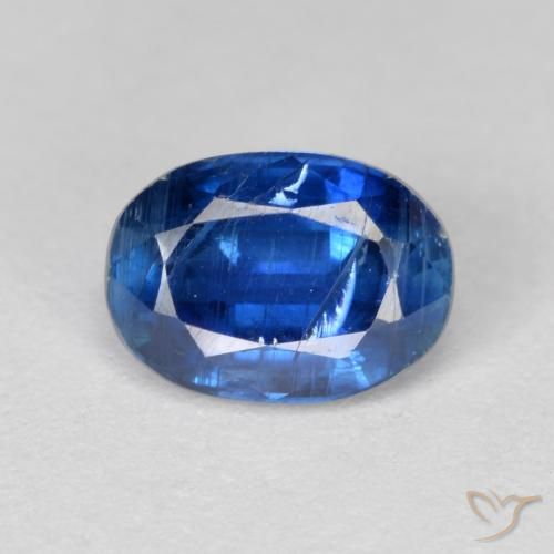 1.14ct 天然 暗蓝色 蓝晶石, 椭圆形, VS-SI
