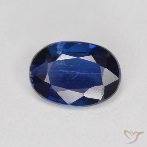 0.92ct 天然 暗蓝色 蓝晶石, 椭圆形, SI