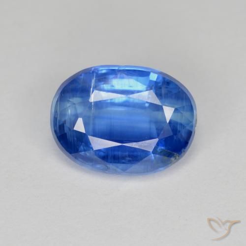 2.95克拉天然蓝晶石，椭圆形切割，9.6×7.1毫米，VS-SI