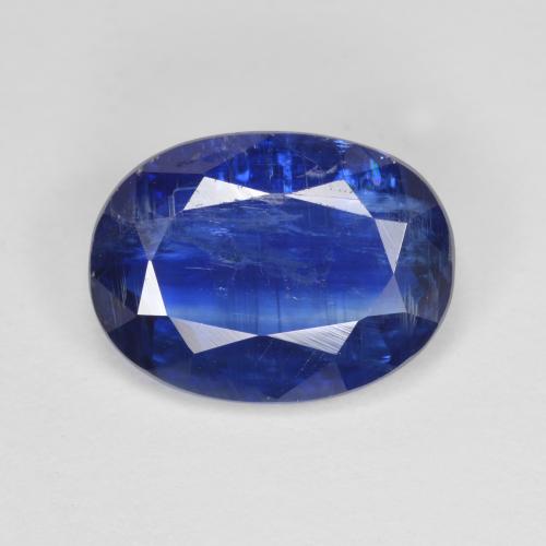 5.27克拉天然蓝晶石，椭圆形切割，12.4×9.2毫米，SI