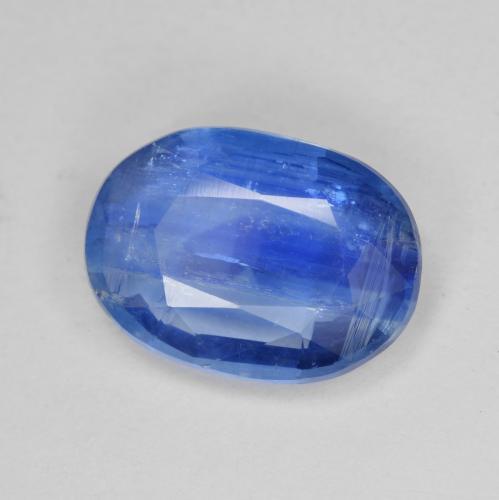 6.62克拉天然蓝晶石，椭圆形切割，14.2×10.2毫米，SI-I1