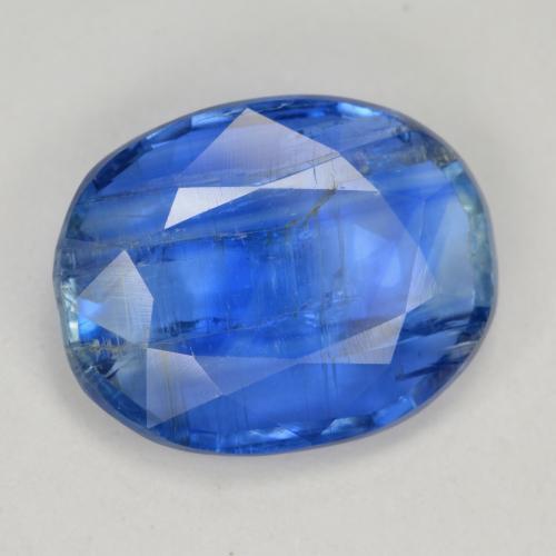 7.68克拉天然蓝晶石，椭圆形切割，14.8×11.7毫米，SI-I1