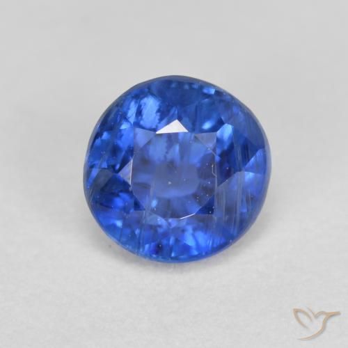 0.82ct 天然 深蓝色 蓝晶石, 圆形的, SI