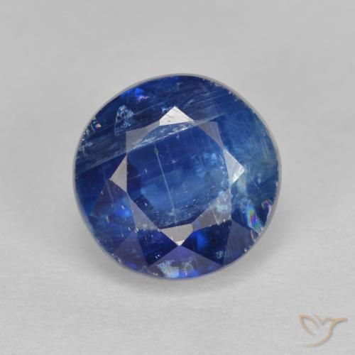 2.90ct 天然 暗蓝色 蓝晶石, 圆形的, SI