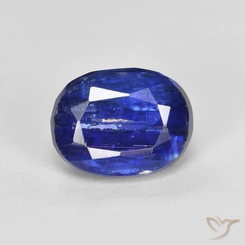 2.18ct 天然 浓海军蓝 蓝晶石, 椭圆形, SI