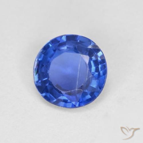 0.84ct 天然 海军蓝 蓝晶石, 圆形的, VS-SI