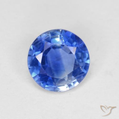 0.92ct 天然 浅海军蓝 蓝晶石, 圆形的, VS-SI