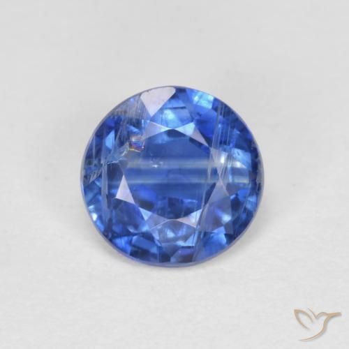 0.97ct 天然 暗蓝色 蓝晶石, 圆形的, VS-SI