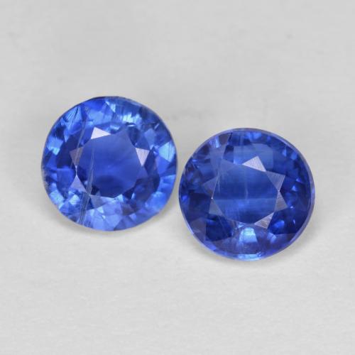 1.19天然蓝晶石，圆形切割，5.19毫米，VS-SI