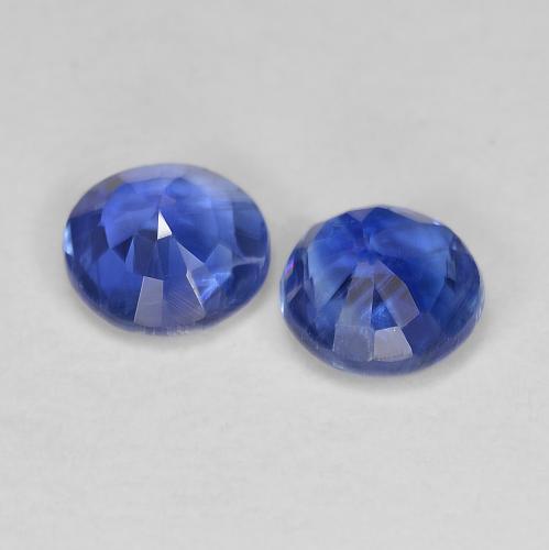 1.19天然蓝晶石，圆形切割，5.19毫米，VS-SI