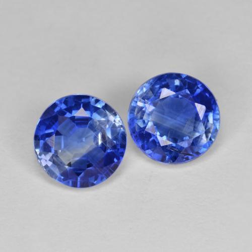 1.78天然蓝晶石，圆形切割，6.02毫米，VS-SI