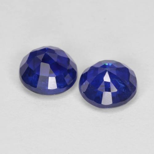 1.43天然蓝晶石，圆形切割，5.22毫米，VS-SI