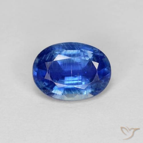 1.02ct 天然 海军蓝 蓝晶石, 椭圆形, VS