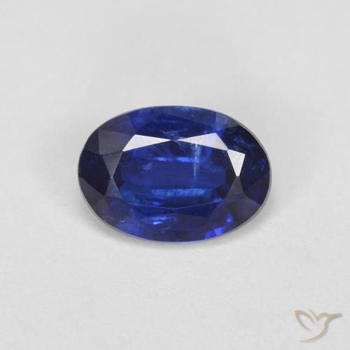 0.88ct 天然 浓海军蓝 蓝晶石, 椭圆形, VS-SI