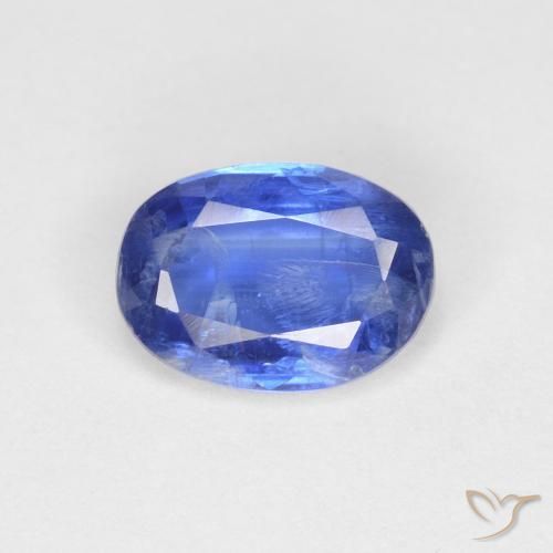 0.97ct 天然 暗蓝色 蓝晶石, 椭圆形, VS-SI