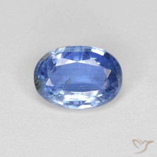 0.89ct 天然 浅海军蓝 蓝晶石, 椭圆形, VS-SI