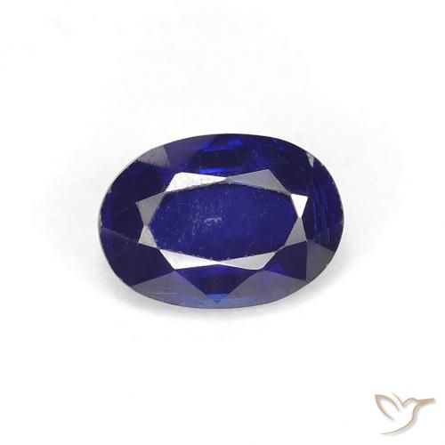 0.99ct 天然 暗蓝色 蓝晶石, 椭圆形, VS
