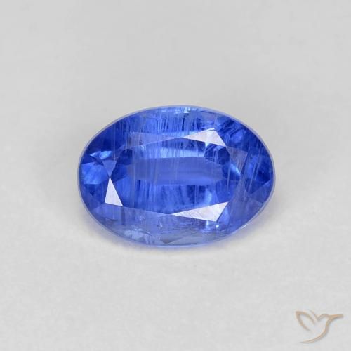 1.14ct 天然 暗蓝色 蓝晶石, 椭圆形, VS-SI