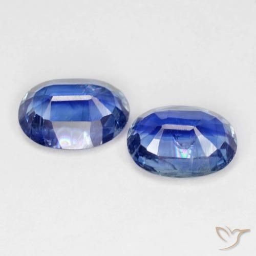 2.93天然蓝晶石，椭圆形切割，8.2×6.1毫米，SI