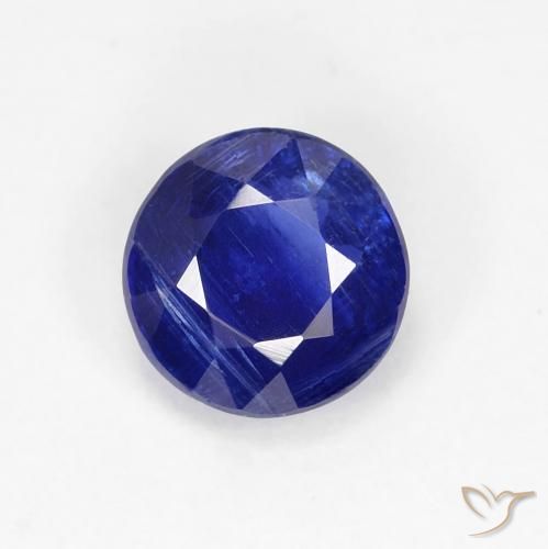1.19ct 天然 浓海军蓝 蓝晶石, 圆形的, SI