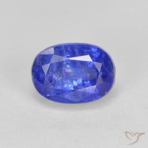 1.64ct 天然 亮蓝色 蓝晶石, 椭圆形, SI, Photo A