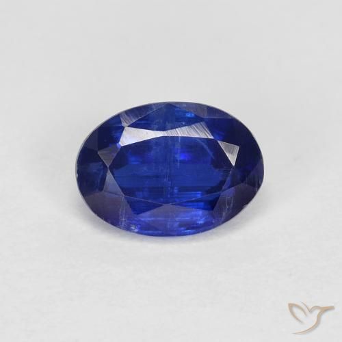 1.02ct 天然 浓海军蓝 蓝晶石, 椭圆形, VS-SI