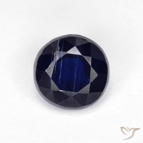 1.31ct 天然 海军蓝 蓝晶石, 圆形的, VS-SI