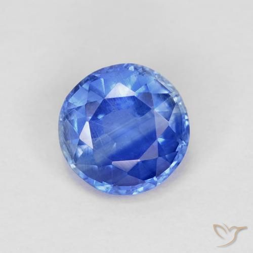 1.08ct 天然 深蓝色 蓝晶石, 圆形的, VS-SI